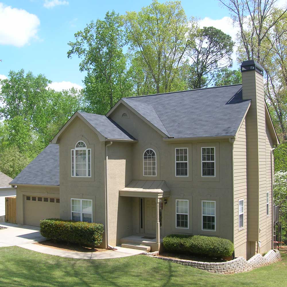 North Atlanta home with a new roof replacement. 
