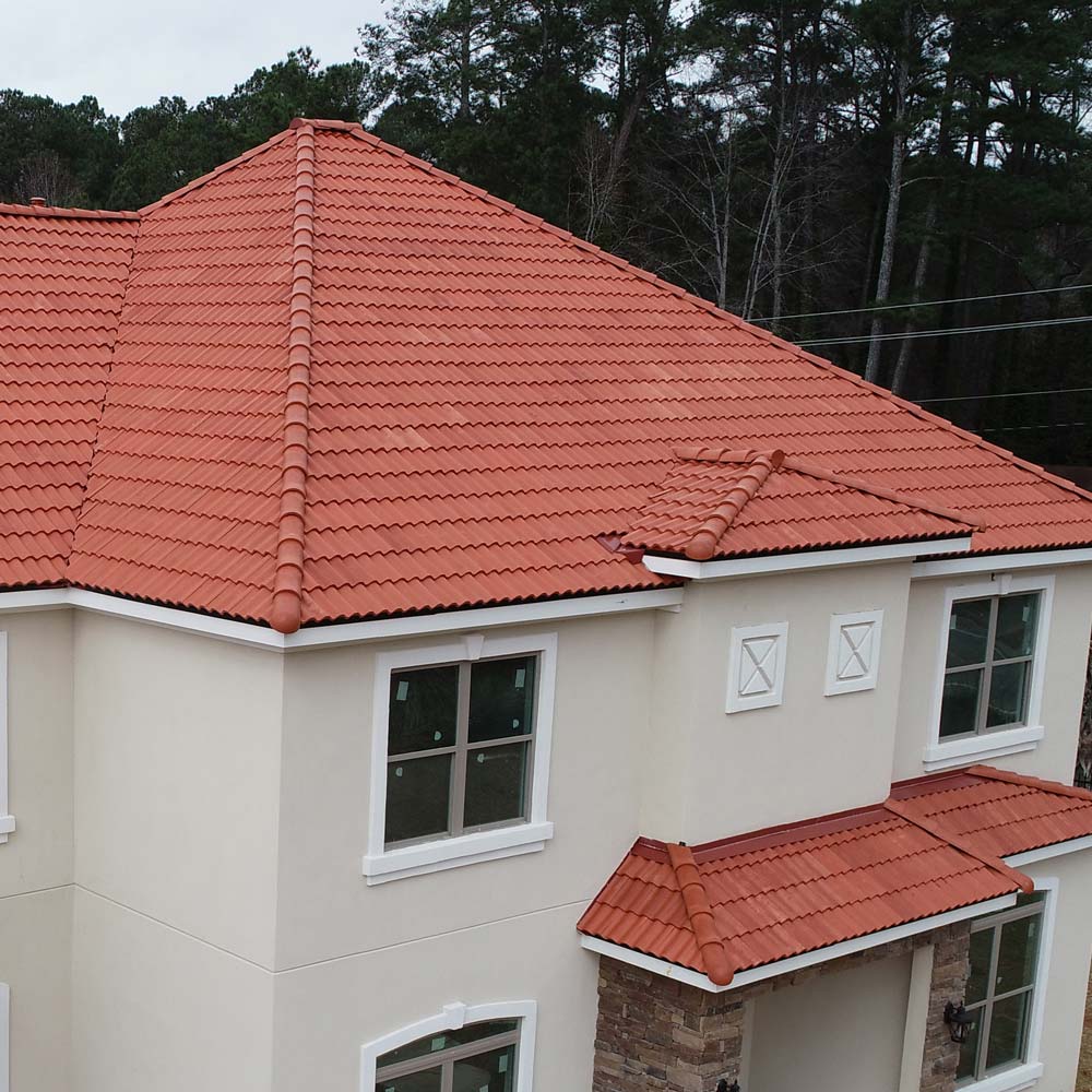 ktm-brava-tile-s-french-clay-project Home in Atlanta, GA with Brava S tiles installed by KTM Roofing.