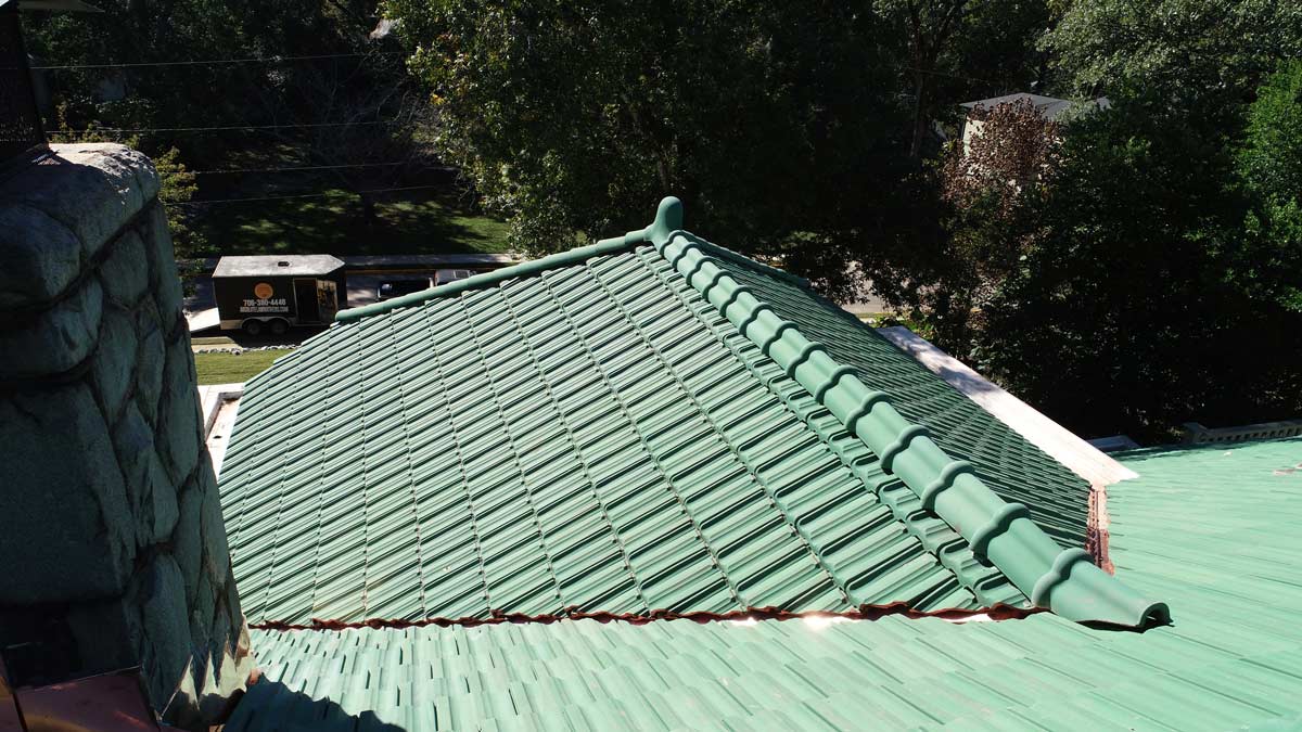 Ludowici clay tile roof installation by KTM Roofing in Atlanta, GA — gallery image 4.