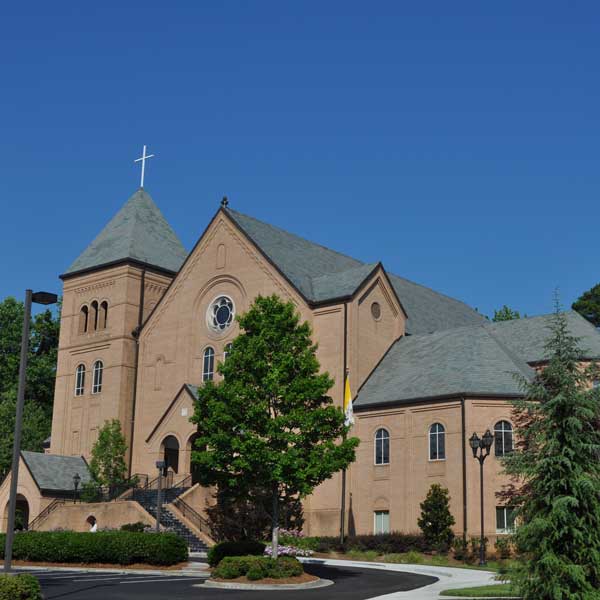 KTM Roofing completes commercial roof restoration at Holy Spirit Catholic Church in Atlanta, GA.