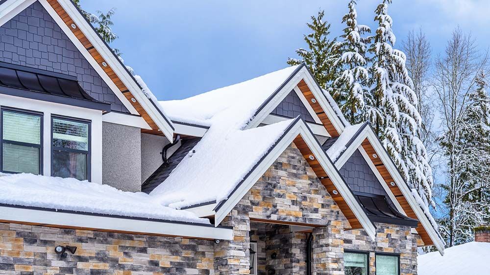 Roof with snow on it