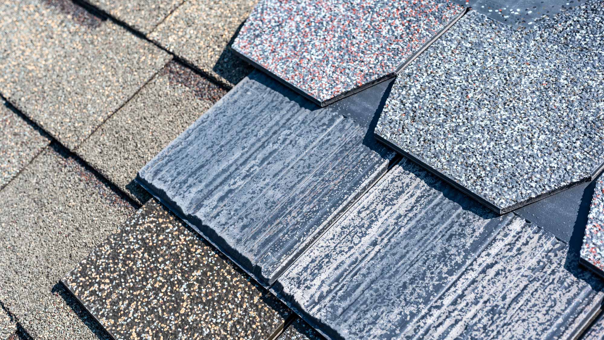 Assorted roofing materials