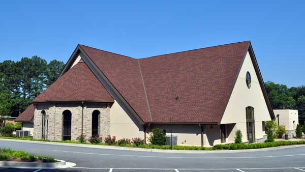 Saint Mary's Catholic Church with a new roof. 