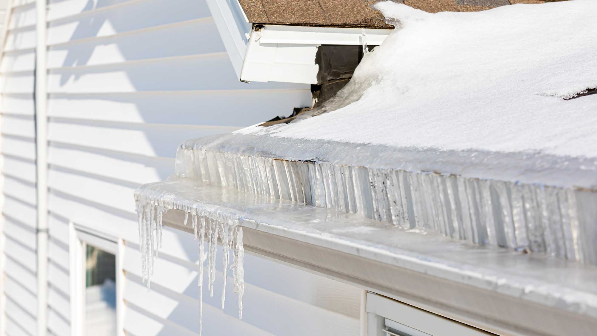 Winter roof needing replaced
