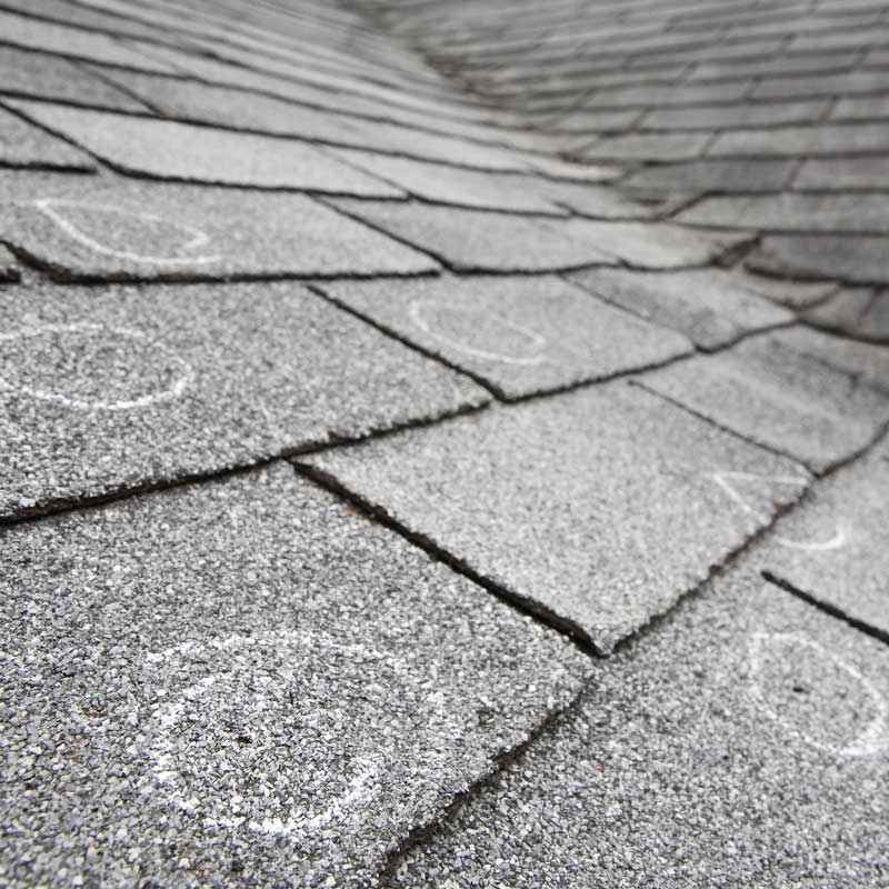 Hail damage examples | KTM Roofing