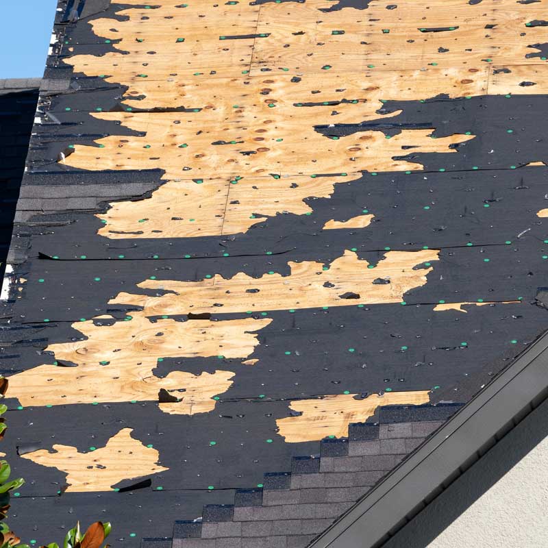 Storm damage examples | KTM Roofing