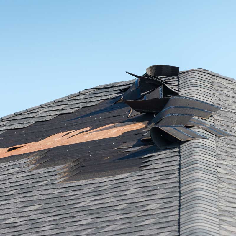 Storm damage examples | KTM Roofing