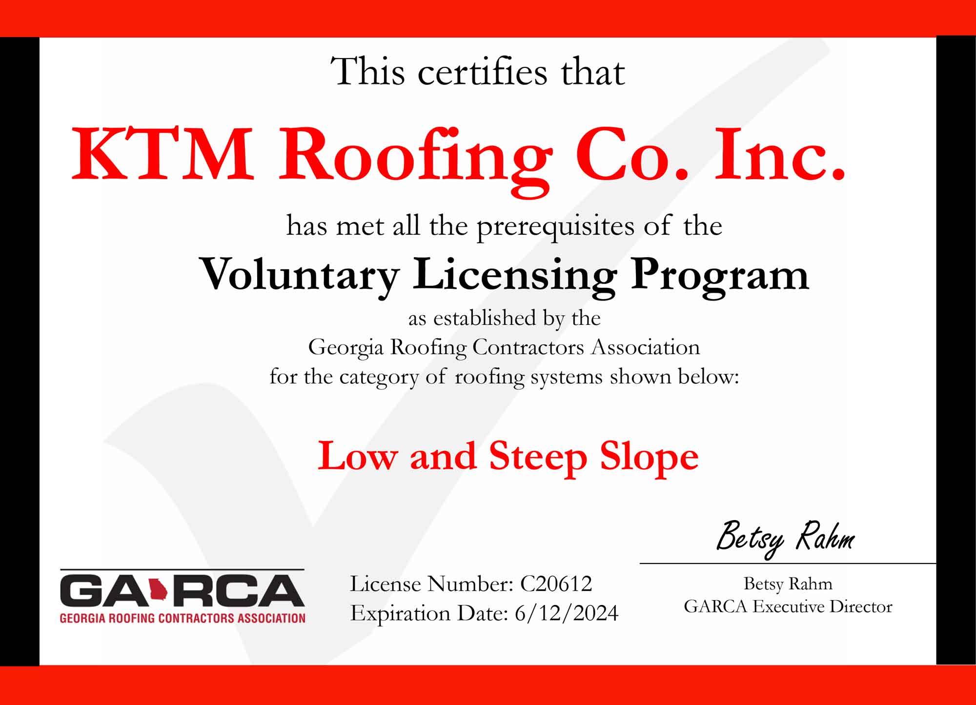 certificate-of-voluntary-licensing-ktm-roofing Certificate of Voluntary Licensing from GARCA | KTM Roofing