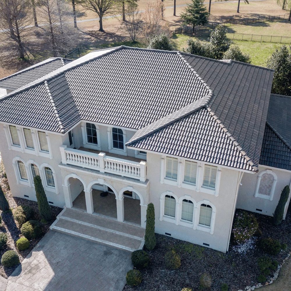 black-spanish-tile New black Spanish tile installed on a Atlanta home.